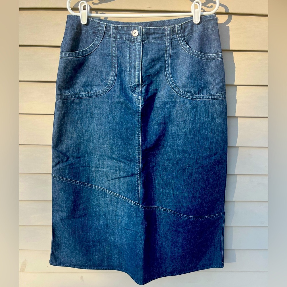 Christopher & Banks Denim Maxi Skirt